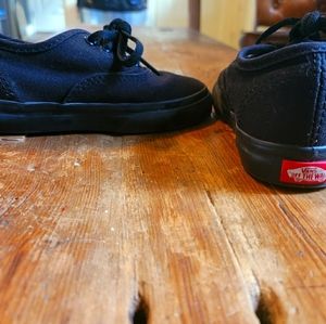 Toddler Boys black on black Vans